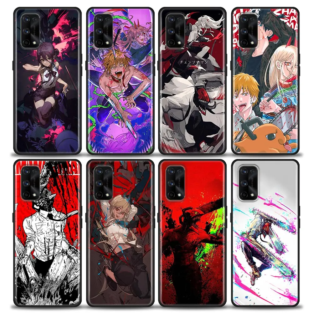 

Chainsaw Man Pochita Anime Funda Coque Phone Case for Realme 5 6 7 7i 8 8i 9i 9 XT GT GT2 C17 Pro 5G SE Master Neo2 Case Capa