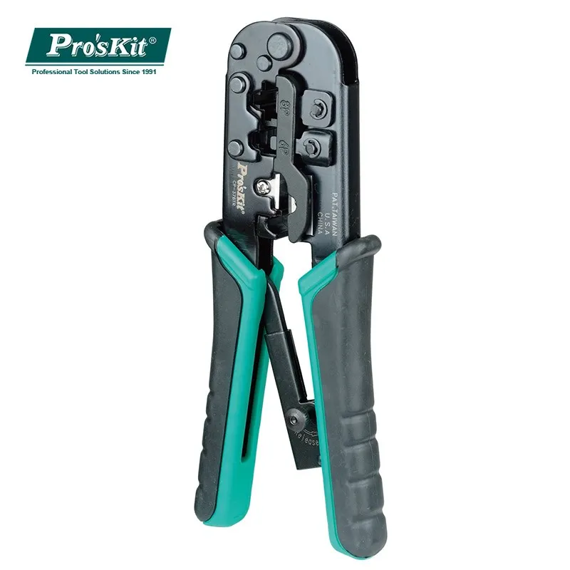 Pros'Kit CP-376TR Telecom Crimping Pliers 4P/6P/8P Telecom Crimping Tool 190mm Plastic steel Network Ratchet Crimping Pliers
Pros'Kit CP-376TR Telecom Crimping Pliers 4P/6P/8P Telecom Crimping Tool 190mm Plastic steel Network Ratchet Crimping Pliers