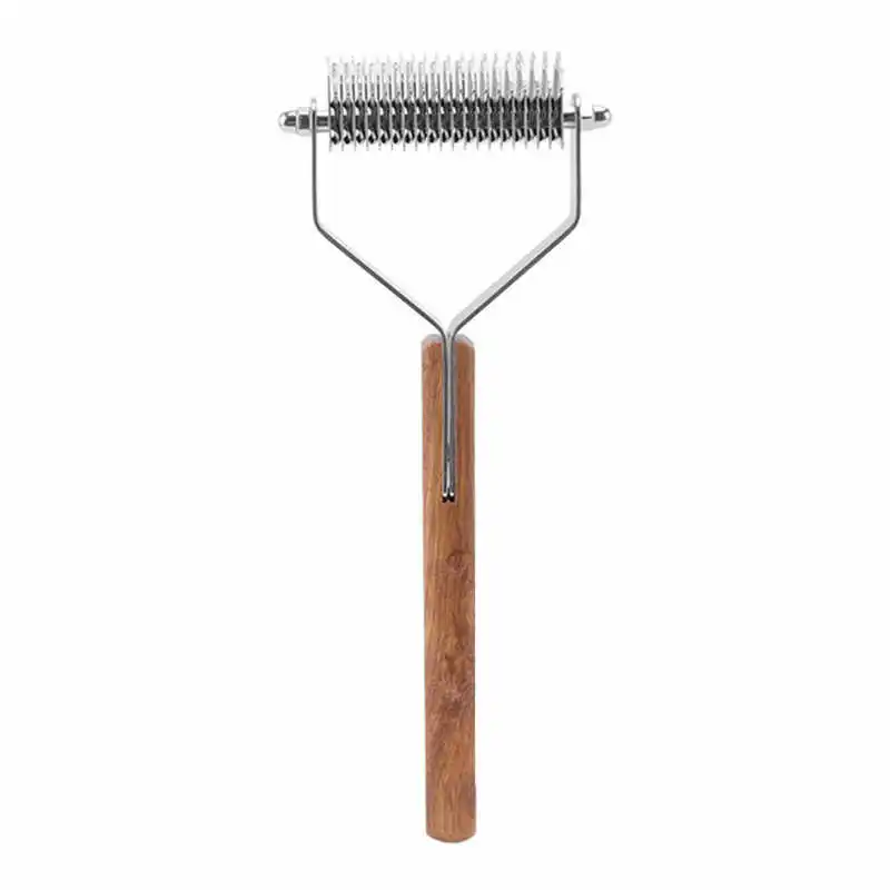 Dog Rake Comb Multipurpose Knots Removal 2 in 1 Detangling Pet Grooming Rake Stainless Steel for Cats 
Dog Rake Comb Multipurpose Knots Removal 2 in 1 Detangling Pet Grooming Rake Stainless Steel for Cats
