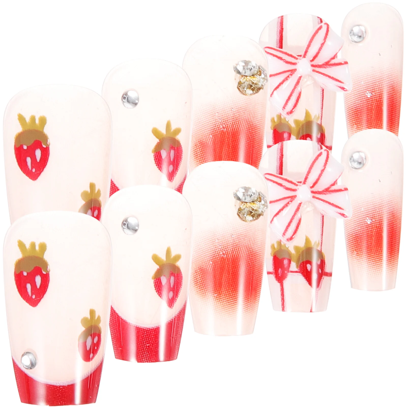 Set Nail Supplies False Tips Fake Nails Women Decorative Fingernails Patches Manicure Tools Jelly Strawberry
Set Nail Supplies False Tips Fake Nails Women Decorative Fingernails Patches Manicure Tools Jelly Strawberry