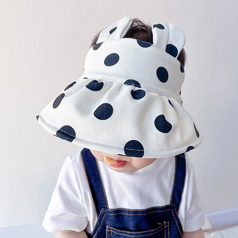 

Baby Sunhat Summer Toddle Big Brim Beach Hat Child Outdoor Sun Protection Travel Hat Boy Girl Empty Top Adjustable Sun Cap 6-24M