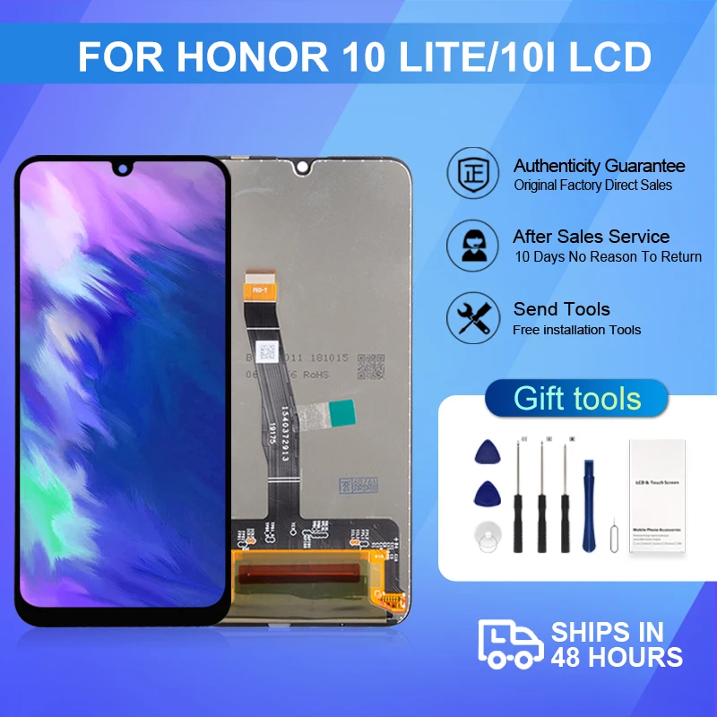 

6,21 дюймовый сенсорный ЖК-экран для Huawei Honor 10 Lite, дигитайзер, телефон в сборе для Honor 10I, дисплей с рамкой