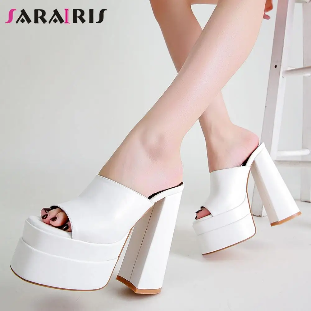 SaraIris Female Slingbacks Pumps Candy Color High Heel Double Platform Summer Woman Mules Shoes Trendy INS Brand New Sandals
SaraIris Female Slingbacks Pumps Candy Color High Heel Double Platform Summer Woman Mules Shoes Trendy INS Brand New Sandals