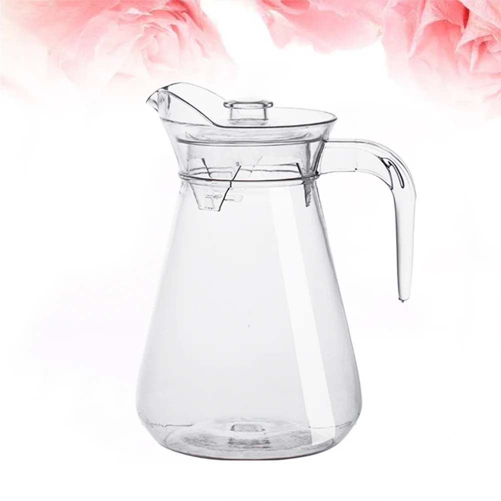 

Pitcher Water Jug Beverage Tea Pitchers Plastic Kettle Cold Lid Fridge Lemonade Acrylic Iced Jar Drink Clear Ice Coffee Hot