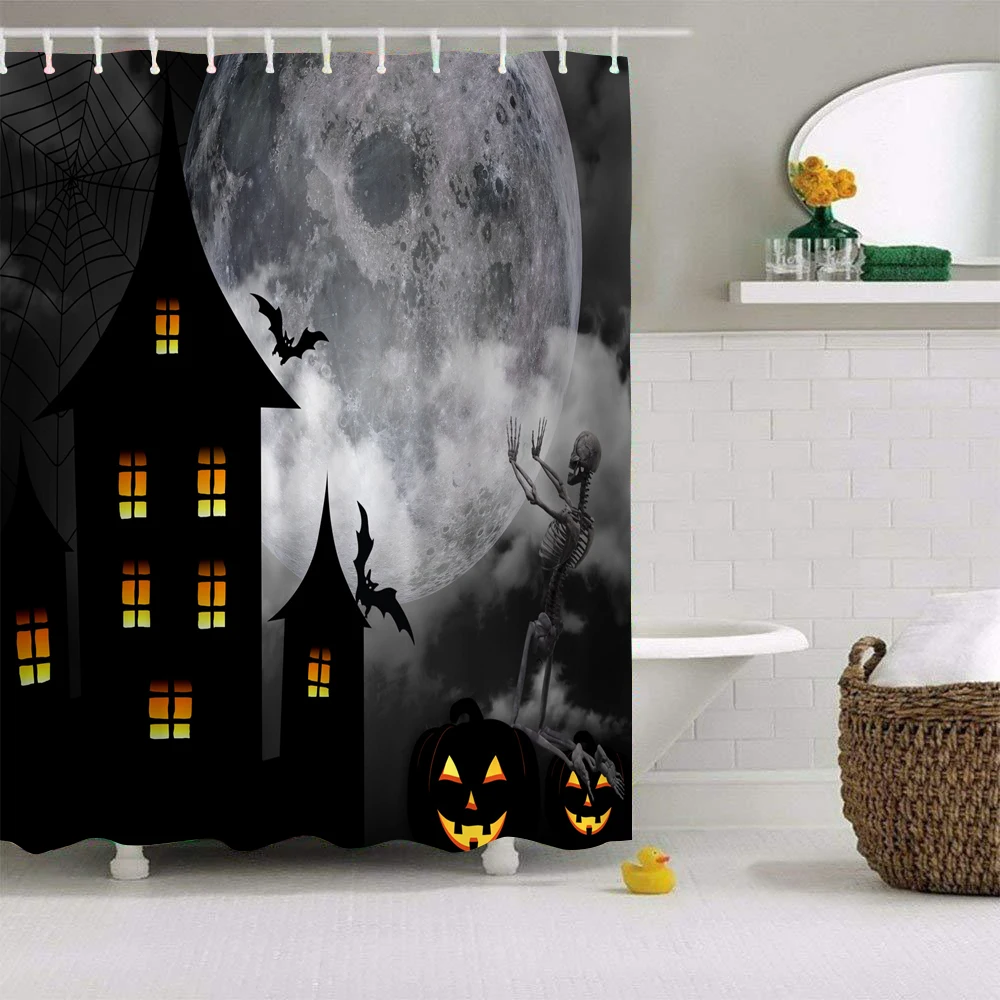 Занавеска для душа в ванную комнату, дизайнерские занавески в виде кровавой крови оранжевого и черного цветов для Хэллоуина, домашний декор... 
Занавеска для душа в ванную комнату, дизайнерские занавески в виде кровавой крови оранжевого и черного цветов для Хэллоуина, домашний декор...