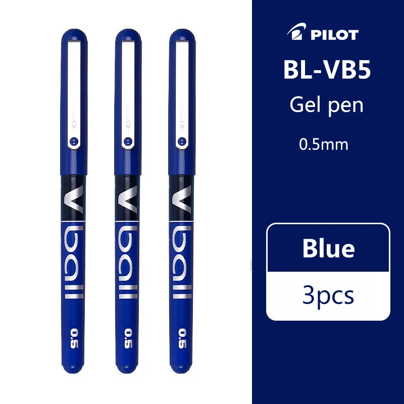 Гелевые ручки PILOT BL-VB5 набор из 3 штук, черные, синие, красные
Гелевые ручки PILOT BL-VB5 набор из 3 штук, черные, синие, красные