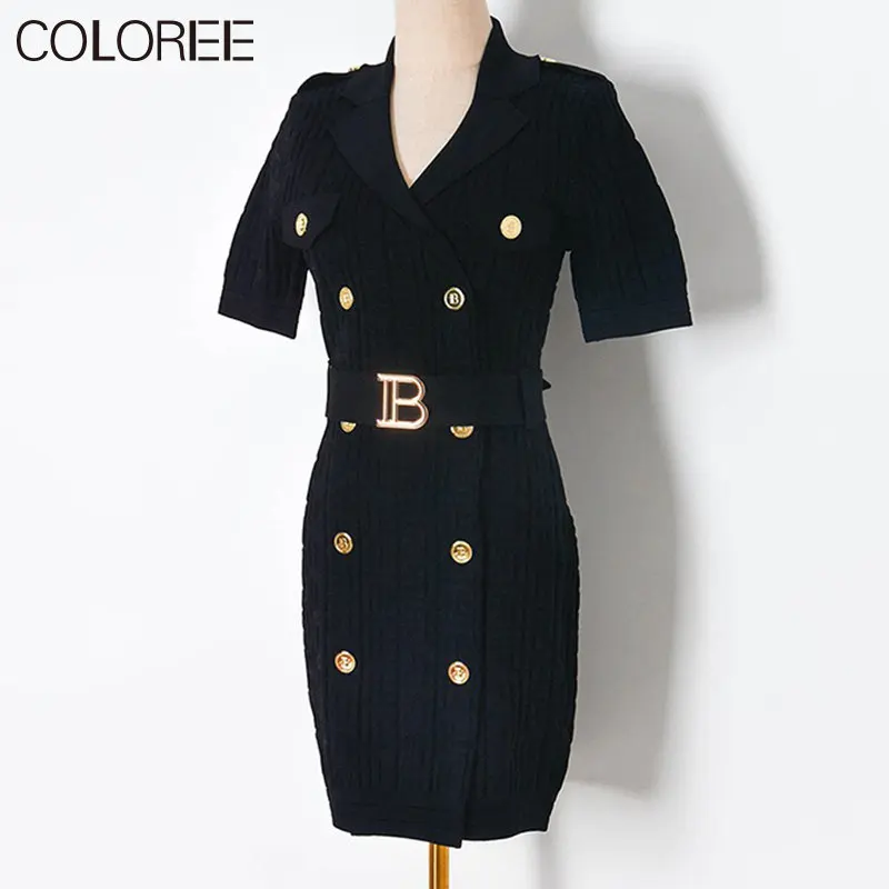 Женское трикотажное мини-платье, элегантное двубортное офисное платье с поясом и коротким рукавом, Белое и черное платье в Корейском стиле, 2023
Женское трикотажное мини-платье, элегантное двубортное офисное платье с поясом и коротким рукавом, Белое и черное платье в Корейском стиле, 2023