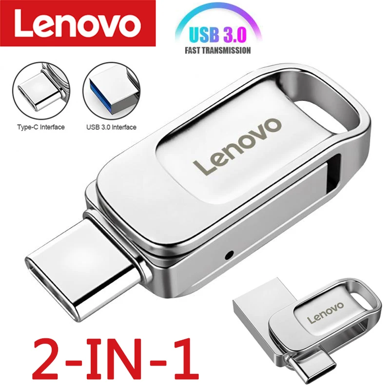 Lenovo 2 In 1 Flash Drive 2TB High Speed Pendrive Stick 1TB 512GB Metal USB 3.0 Mini Type-c Waterproof Stick OTG Memory Storage 
Lenovo 2 In 1 Flash Drive 2TB High Speed Pendrive Stick 1TB 512GB Metal USB 3.0 Mini Type-c Waterproof Stick OTG Memory Storage