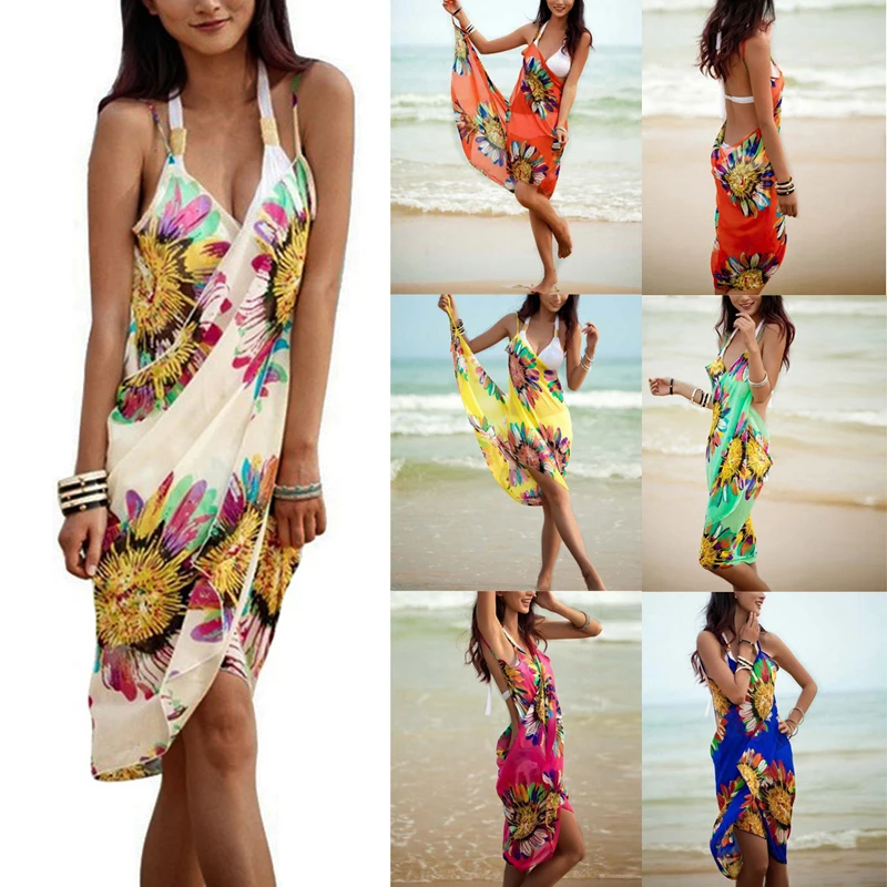 Backless Beach Dress Bikini V-Neck Sleeveless Casual Dress Floarl Print Maxi Dress Swimwear Women Swimsuit Cover Up Beachwear
Backless Beach Dress Bikini V-Neck Sleeveless Casual Dress Floarl Print Maxi Dress Swimwear Women Swimsuit Cover Up Beachwear