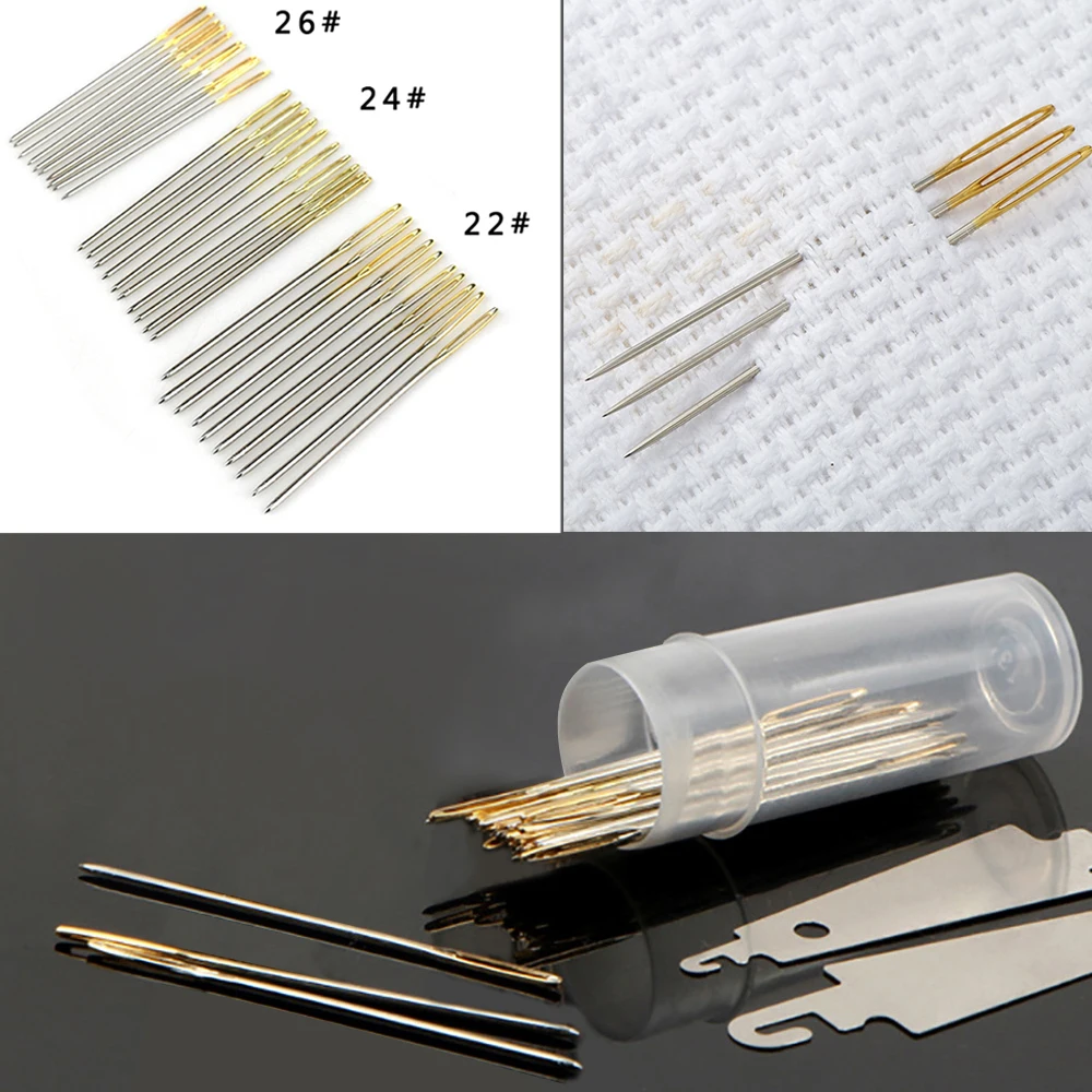 30pcs Embroidery Needles +2pcs Threader Cross Stitch Tool Set 3 Models Stitch Needles Embroidery Tool Household Sewing TooL
30pcs Embroidery Needles +2pcs Threader Cross Stitch Tool Set 3 Models Stitch Needles Embroidery Tool Household Sewing TooL