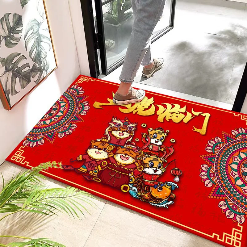 Cartoon Doormat Porch Non-slip Mat 2022 New Year Chinese Style Decorative Red Carpet for Home Living Room Bedroom Kids Play Rug
Cartoon Doormat Porch Non-slip Mat 2022 New Year Chinese Style Decorative Red Carpet for Home Living Room Bedroom Kids Play Rug