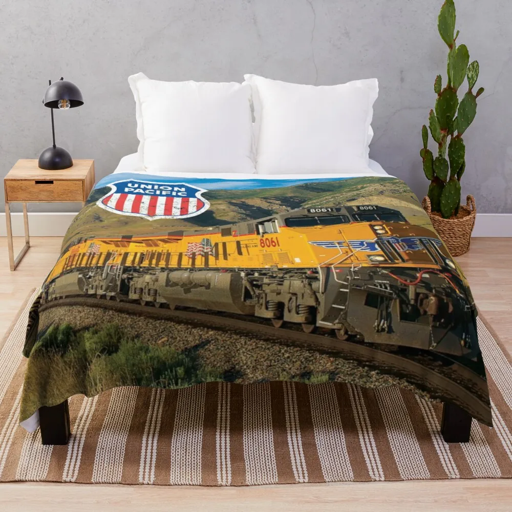

Union Pacific (Distressed) Throw Blanket king flannel blanket microfiber fabric