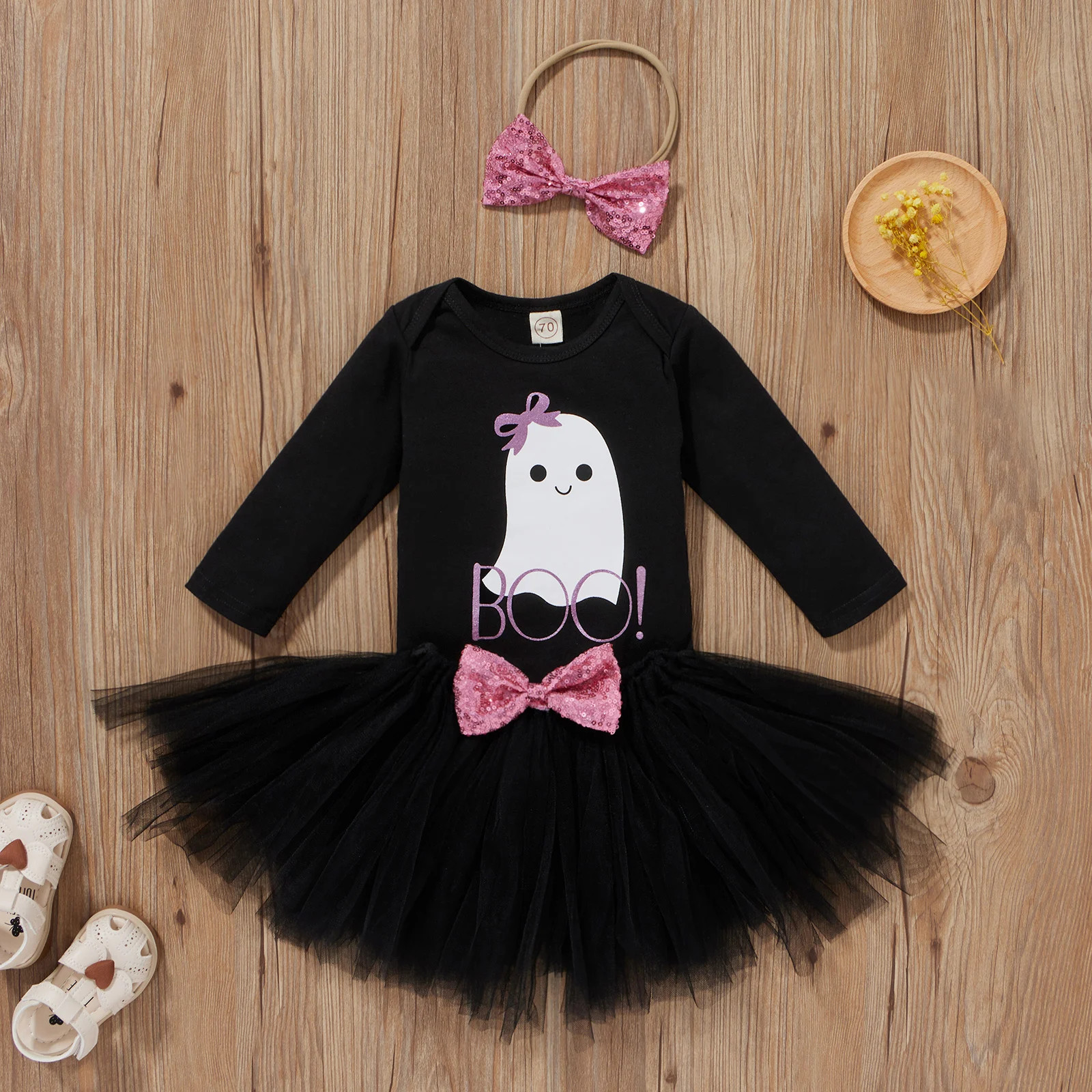 Baby Girl Halloween Clothes Set Ghost Bodysuit Romper Tulle Tutu Skirt Headband 0-24M Newborn Infant Toddler Festival Costume
Baby Girl Halloween Clothes Set Ghost Bodysuit Romper Tulle Tutu Skirt Headband 0-24M Newborn Infant Toddler Festival Costume