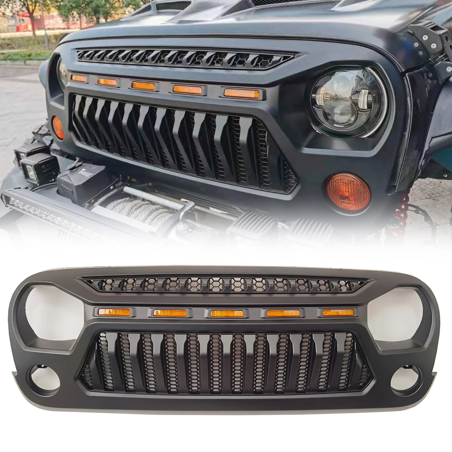 Передняя решетка Lantsun J395 для jeep for wrangler JK, решетка со светодиодной лампой, легкая в установке
Передняя решетка Lantsun J395 для jeep for wrangler JK, решетка со светодиодной лампой, легкая в установке