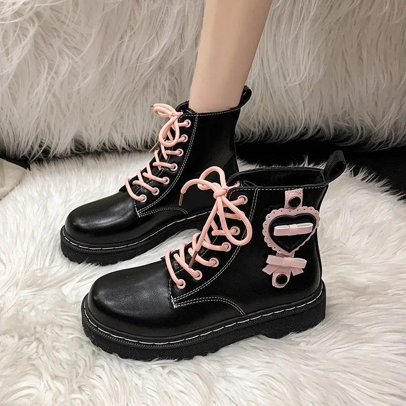 

Женские ботинки на шнуровке, зимние ботинки смешанных цветов с круглым носком, короткие ботинки на массивном каблуке, 2023