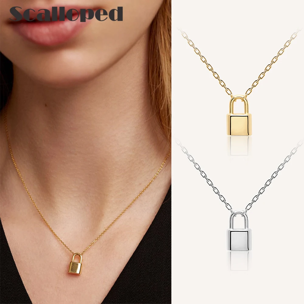 SCALLOPED Trendy Lock Necklaces For Woman Man Stainless Steel Material Fadeless Accessories Couples Street Style Chocker Jewelry
SCALLOPED Trendy Lock Necklaces For Woman Man Stainless Steel Material Fadeless Accessories Couples Street Style Chocker Jewelry