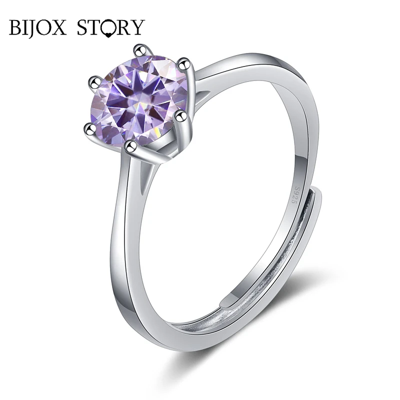 BIJOX STORY Multi Color Resizable Moissanite Ring for Women 925 Sterling Silver Fine Jewelry Ring for Celebration Birthday Gifts
BIJOX STORY Multi Color Resizable Moissanite Ring for Women 925 Sterling Silver Fine Jewelry Ring for Celebration Birthday Gifts