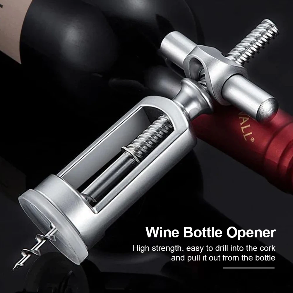 Wine Opener Aluminum Alloy Wing Corkscrew Wine Bottle Opener Sharp Screw with Lock Labor-Saving Wine Bottle Opener for Home Bar
Wine Opener Aluminum Alloy Wing Corkscrew Wine Bottle Opener Sharp Screw with Lock Labor-Saving Wine Bottle Opener for Home Bar