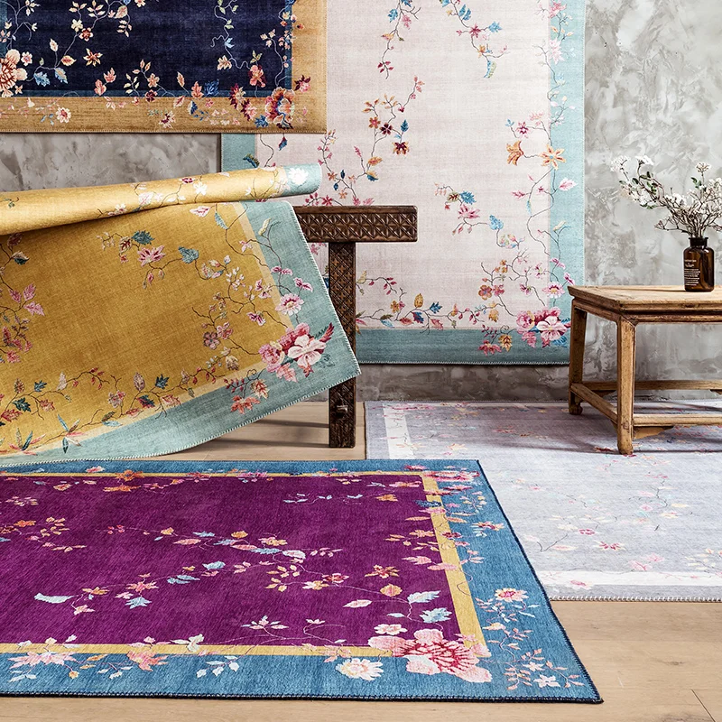 New Chinese Flower Light Luxury American Retro Carpet Coffee Table Living Room Bedroom Bedside Soft Carpet Lounge Carpet Decor
New Chinese Flower Light Luxury American Retro Carpet Coffee Table Living Room Bedroom Bedside Soft Carpet Lounge Carpet Decor