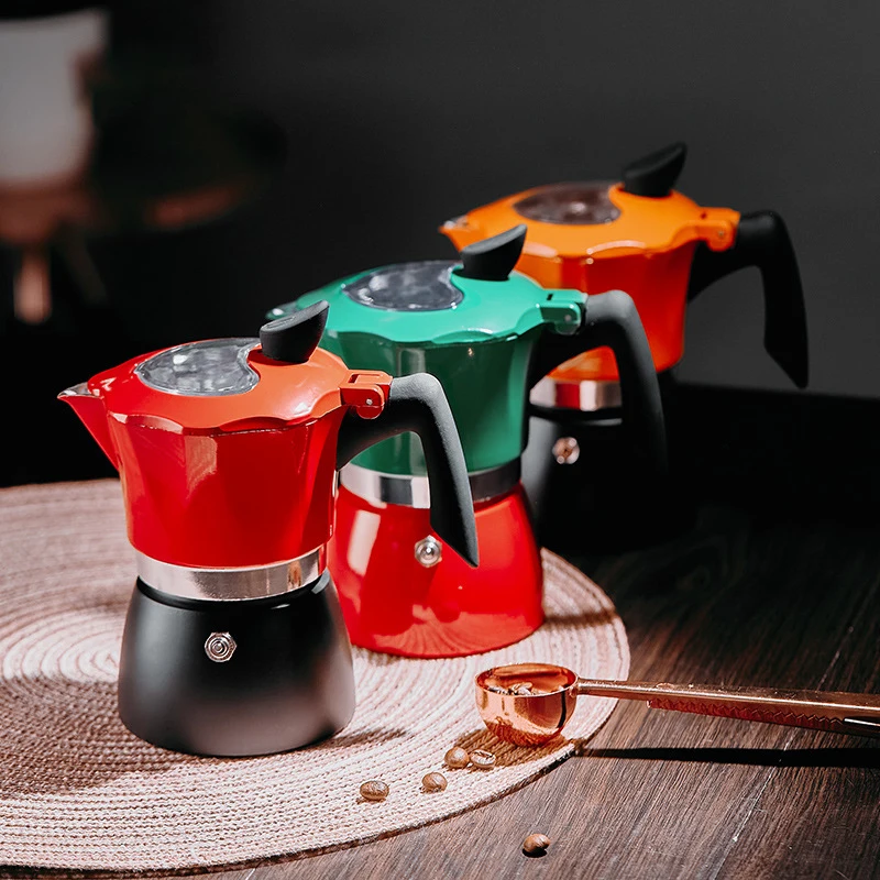 

Coffee Maker Aluminum Mocha Espresso Percolator Pot Moka Pot Rapid Stovetop Coffee Brewer Cafe Tools