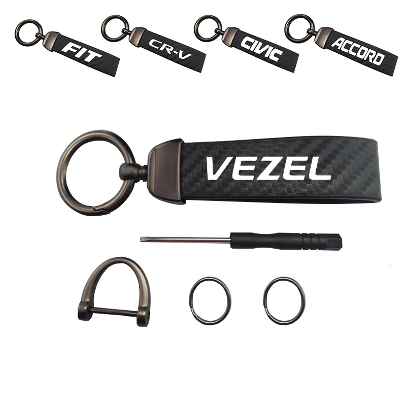 High-Grade Carbon Leather Car Key Chain Rotating Horseshoe Rings for Honda Accord VEZEL CR-V CIVIC FIT CAR
High-Grade Carbon Leather Car Key Chain Rotating Horseshoe Rings for Honda Accord VEZEL CR-V CIVIC FIT CAR