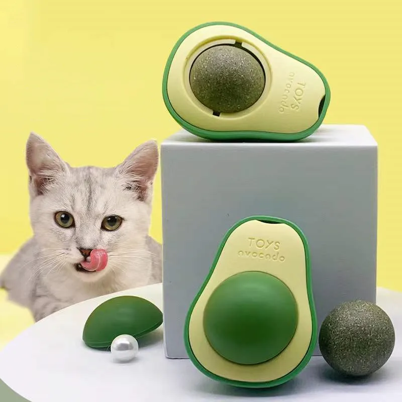 Милая кошка лизающая игрушка наклейка на стену закуска стильная авокадо