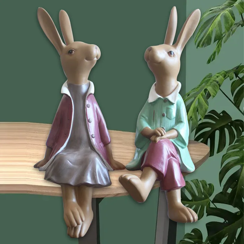Mr. Rabbit Miss ornaments hanging feet American country style home decoration crafts gifts
Mr. Rabbit Miss ornaments hanging feet American country style home decoration crafts gifts