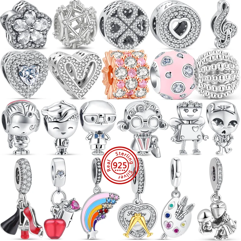 Real 925 Sterling Silver Boy Girl Grandpa Grandma Lipstick Bag Fine Beads Fit Original Pandora Charms Bracelet Women DIY Jewelry
Real 925 Sterling Silver Boy Girl Grandpa Grandma Lipstick Bag Fine Beads Fit Original Pandora Charms Bracelet Women DIY Jewelry