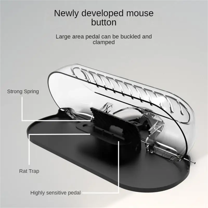 

Home Convenient Large Space Design Acrylic Side Buckle Mousetrap Highly Sensitive Catch Mice Mouse Artifact Increase Thickening