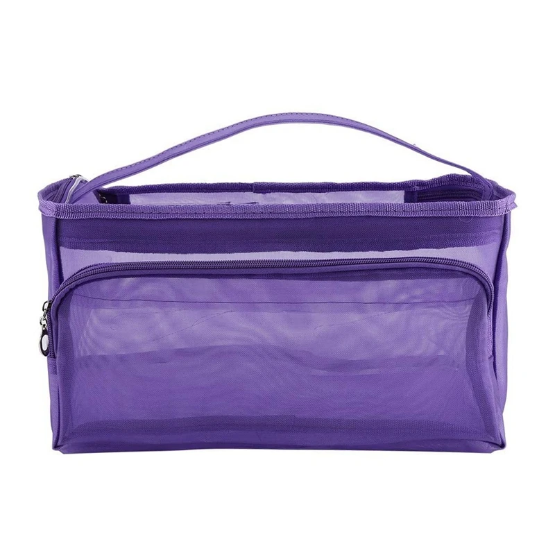 

1 Knitting Bag Yarn Storage/Portable Tote Crochet 3 Holes Storage Bags To Protect Yarn Prevent Tangling(Purple)