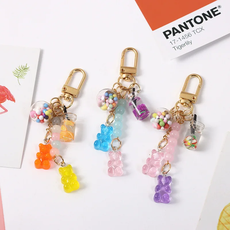 Cute Small Bear Keychains Candy Keyrings For Car Keys Accessories Cartoon Design Bag Keyrings Wholesale Girls Friendship Gifts
Cute Small Bear Keychains Candy Keyrings For Car Keys Accessories Cartoon Design Bag Keyrings Wholesale Girls Friendship Gifts