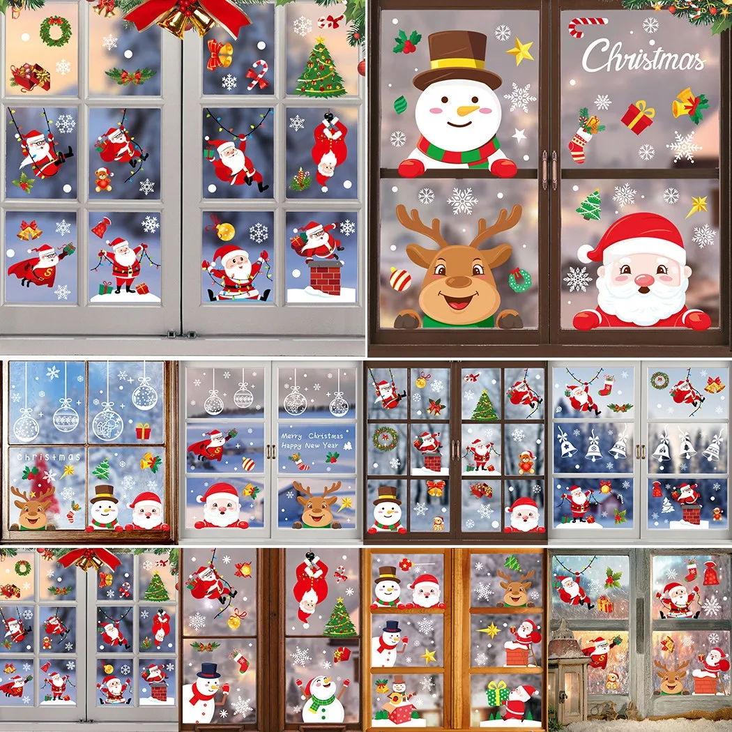 Merry Christmas Wall Window Stickers Snowflake Snowman Elder Elk Store Decal Xmas Home Decor New Year Stickers
Merry Christmas Wall Window Stickers Snowflake Snowman Elder Elk Store Decal Xmas Home Decor New Year Stickers