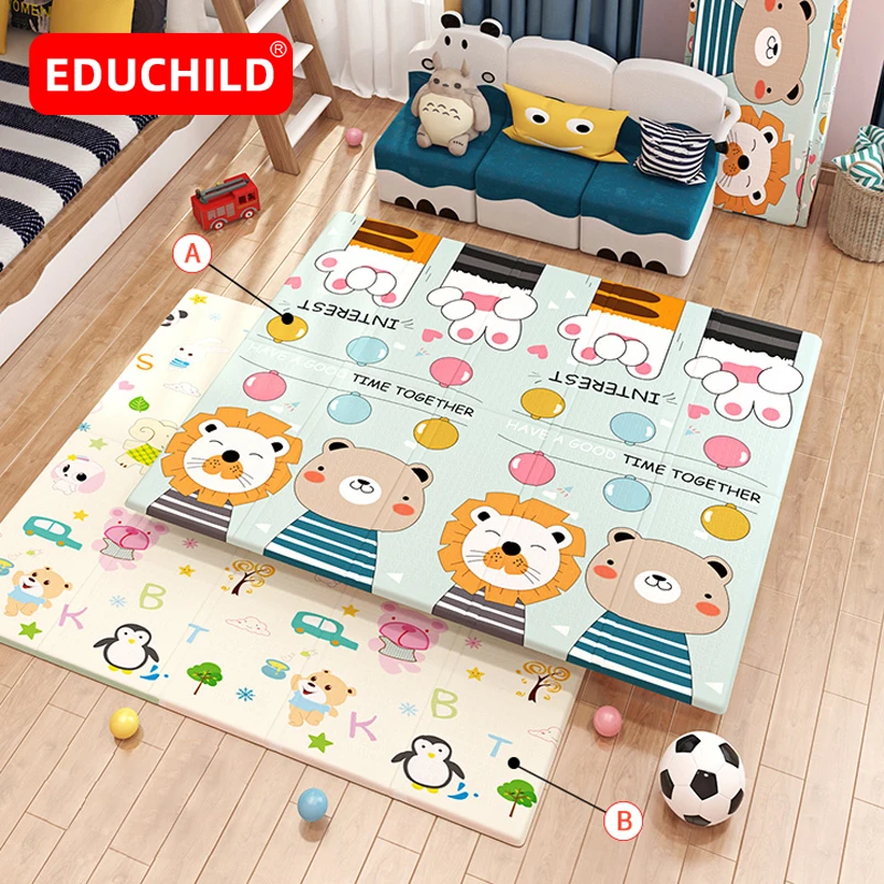 Детский игровой коврик Educhild портативный складной для лазания экологически
