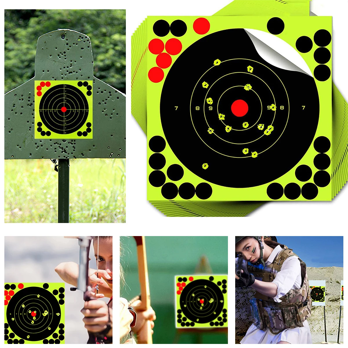 new 50Pcs Targets 8 Inch Round Targets Stickers Target Training Practice Adhesive Paper Black and Fluorescent Green PVC Adhesive
new 50Pcs Targets 8 Inch Round Targets Stickers Target Training Practice Adhesive Paper Black and Fluorescent Green PVC Adhesive