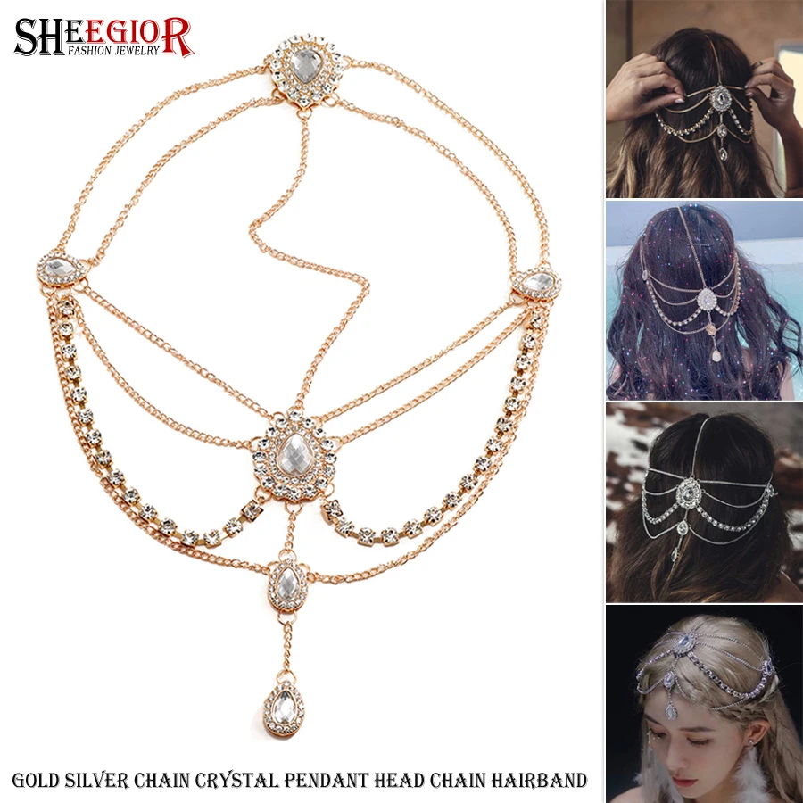Crystal Head Chains Forehead Jewelry Rhinestone Hairband Romantic Lovely Wedding Headband Hair Accessories Women Friendship Gift
Crystal Head Chains Forehead Jewelry Rhinestone Hairband Romantic Lovely Wedding Headband Hair Accessories Women Friendship Gift