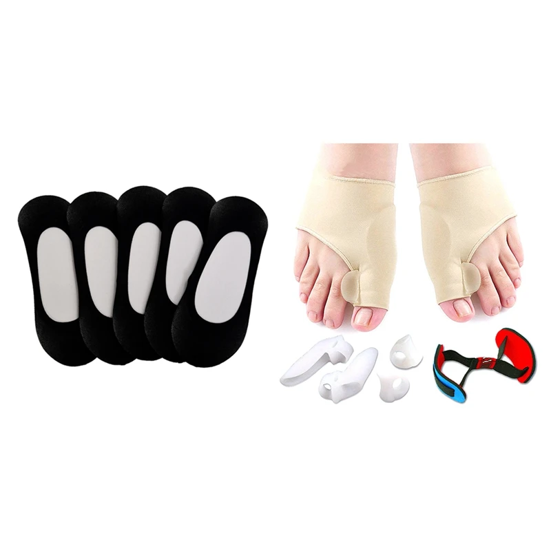 5 Pairs Invisible Low Cut Ladies Loafer Boat Socks & 7 Pcs Corrector And Bunion Relief Protector Sleeves Kit
5 Pairs Invisible Low Cut Ladies Loafer Boat Socks & 7 Pcs Corrector And Bunion Relief Protector Sleeves Kit