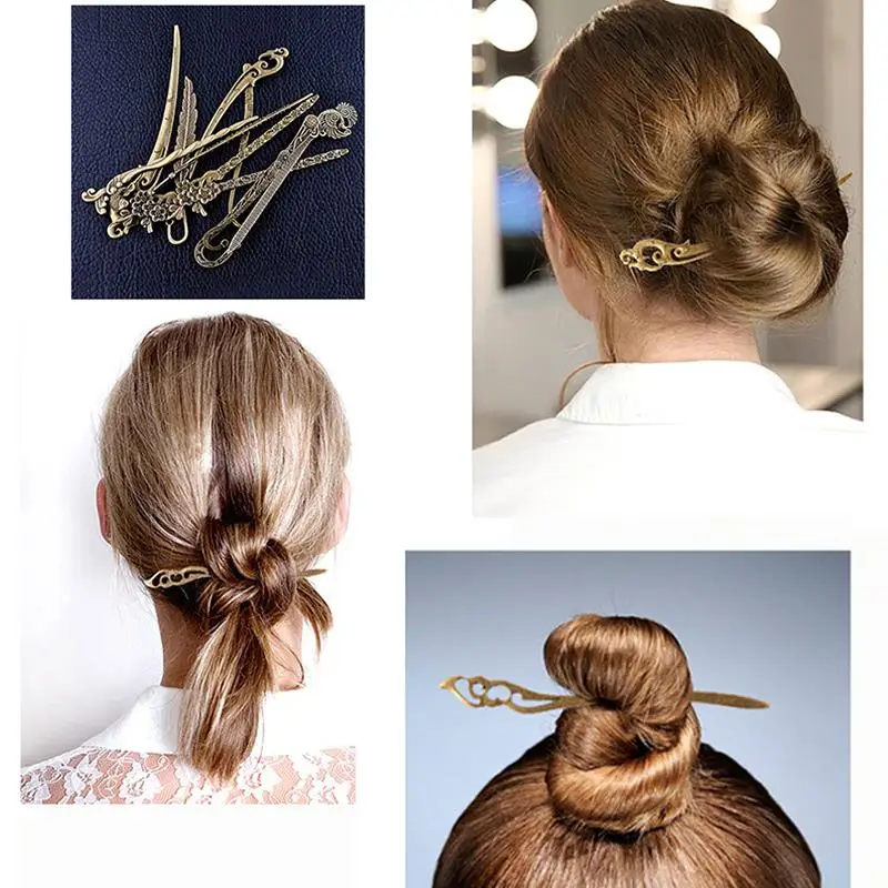 Chinese Retro Carve Styles Bronze Vintage Hair Sticks For Women Lady Hairpin Fashion Alloy Hair Clip Hair Styling Hair Accessory
Chinese Retro Carve Styles Bronze Vintage Hair Sticks For Women Lady Hairpin Fashion Alloy Hair Clip Hair Styling Hair Accessory