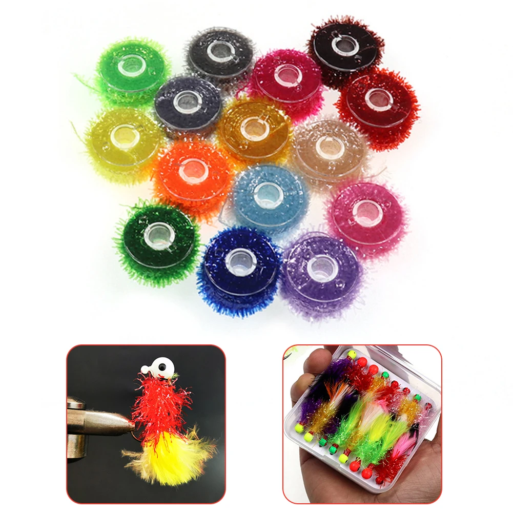 5m/Roll Fishing Fly Tying Line Fly Tinsel Chenille Crystal Flash Line Tying Streamers Material Fishing Flies Nymph Lure Making
5m/Roll Fishing Fly Tying Line Fly Tinsel Chenille Crystal Flash Line Tying Streamers Material Fishing Flies Nymph Lure Making