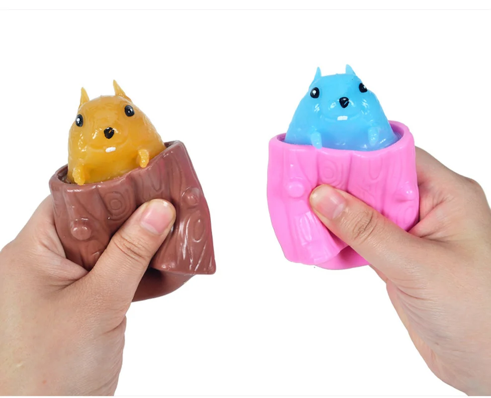 Смешные Милые Мягкие игрушки в виде белки для снятия стресса декомпрессии