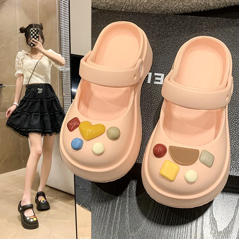 New Fashion Candy Color Thick Sole Clogs Shoes for Women Summer pearls Sandals for Girls EVA Outdoor Beach Slippers Non Slip
New Fashion Candy Color Thick Sole Clogs Shoes for Women Summer pearls Sandals for Girls EVA Outdoor Beach Slippers Non Slip