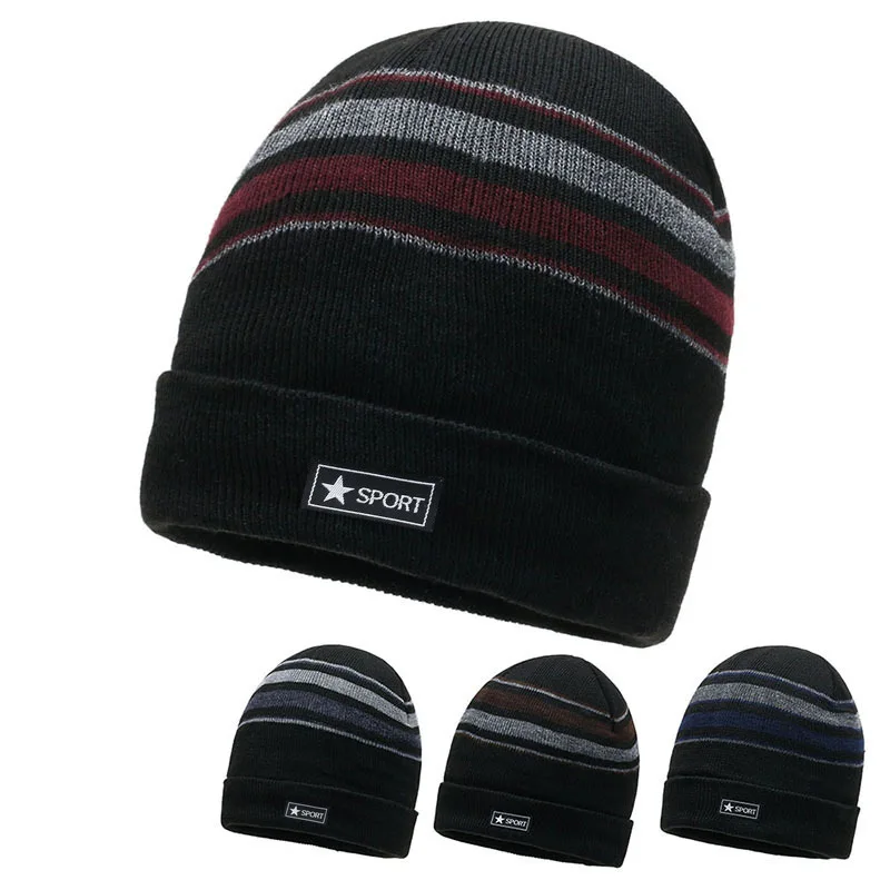 Wool Knitted Hat Men's Autumn and Winter New Striped Hat Fleece-Lined Thickened Outdoor Men's Cycling Warm Wool Hat
Wool Knitted Hat Men's Autumn and Winter New Striped Hat Fleece-Lined Thickened Outdoor Men's Cycling Warm Wool Hat