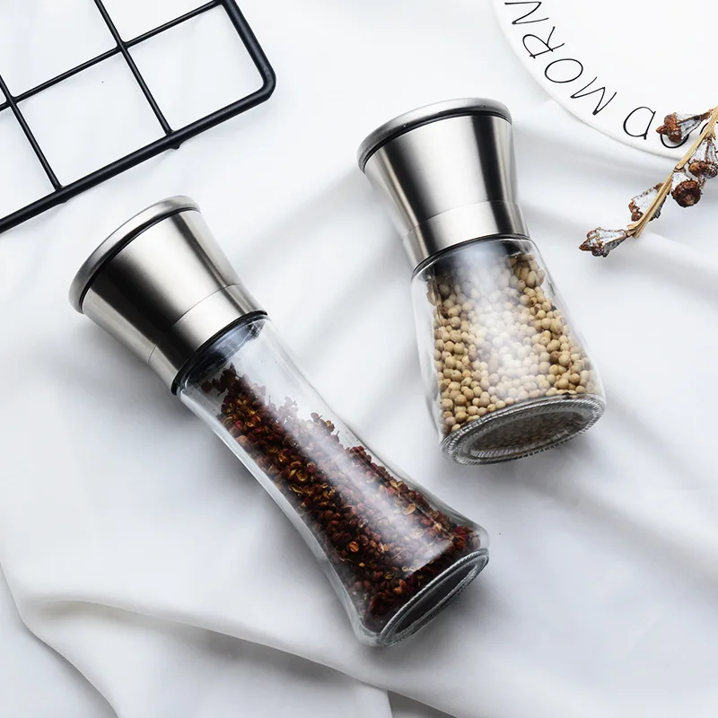 304 Stainless Steel Manual Salt and Pepper Mill Grinder Spice Shakers Portable Spice Jar Containers Kitchen Tools Accessories
304 Stainless Steel Manual Salt and Pepper Mill Grinder Spice Shakers Portable Spice Jar Containers Kitchen Tools Accessories