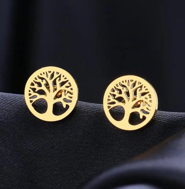 Stainless Steel Earrings Vintage Fortune Tree Fashion Stud Earrings Classic Simple Earrings For Women 2022 Jewelry Wedding Party
Stainless Steel Earrings Vintage Fortune Tree Fashion Stud Earrings Classic Simple Earrings For Women 2022 Jewelry Wedding Party
