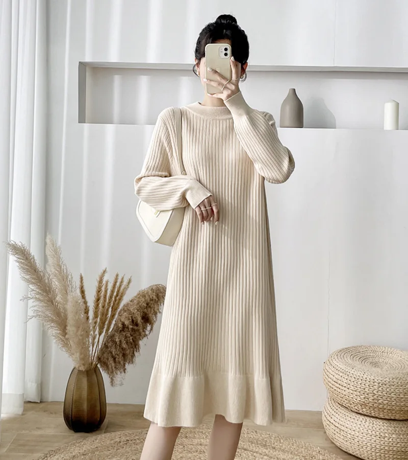 1pcs/lot korean style woman loose solid knitted pregnant dress female winter knit dress
1pcs/lot korean style woman loose solid knitted pregnant dress female winter knit dress
