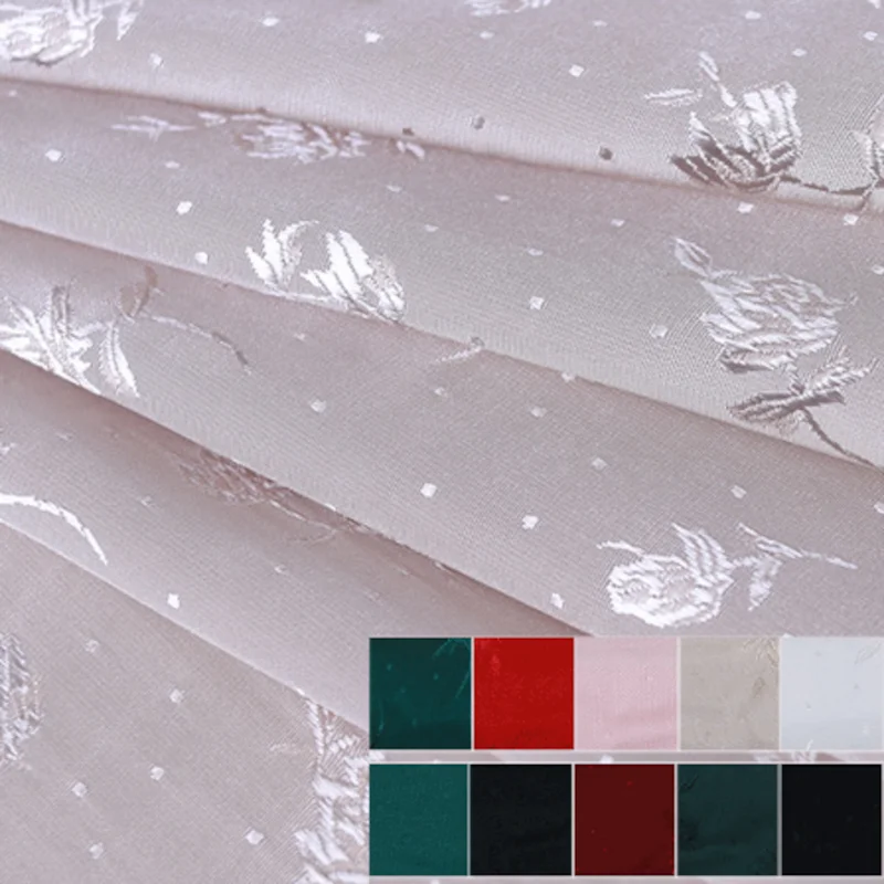 Floral Polka Dot Woven Jacquard Satin Fabric Lining Material for Dressmaking,Black,White,Pink,Red,By the Meter
Floral Polka Dot Woven Jacquard Satin Fabric Lining Material for Dressmaking,Black,White,Pink,Red,By the Meter
