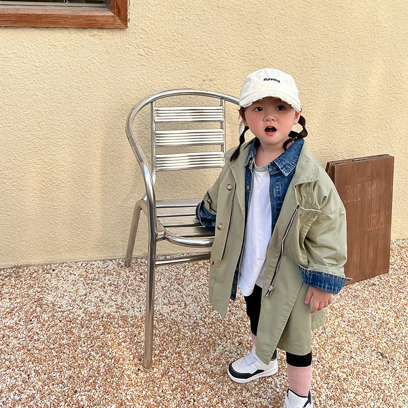 Autumn Windbreaker for Girls Long Jacket Green Kids' Overcoat Boys Trench Coat Baby Children's Autumn Clothing 9M 1T 2-6 Years
Autumn Windbreaker for Girls Long Jacket Green Kids' Overcoat Boys Trench Coat Baby Children's Autumn Clothing 9M 1T 2-6 Years
