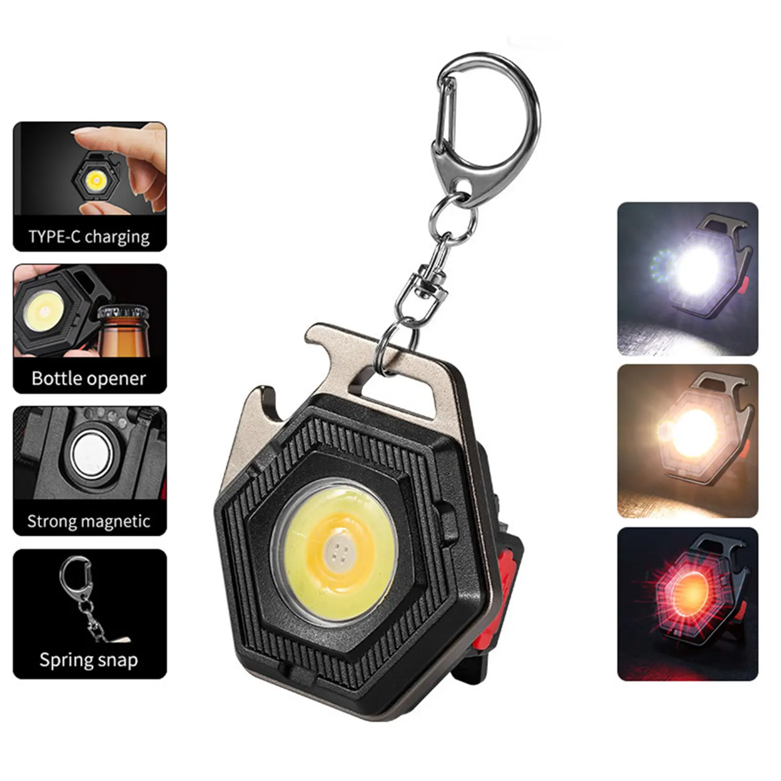 Multifunctional Lamp Mini LED Flashlight Keychains COB Portable Working Inspection Light USB Rechargeable for Outdoor Camping
Multifunctional Lamp Mini LED Flashlight Keychains COB Portable Working Inspection Light USB Rechargeable for Outdoor Camping