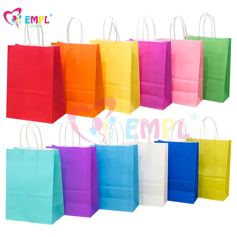 5pcs Solid Color Kraft Paper Bags with Handle Multicolor DIY Treat Candy Dessert Wedding Gift Bags Birthday Party Decorations
5pcs Solid Color Kraft Paper Bags with Handle Multicolor DIY Treat Candy Dessert Wedding Gift Bags Birthday Party Decorations
