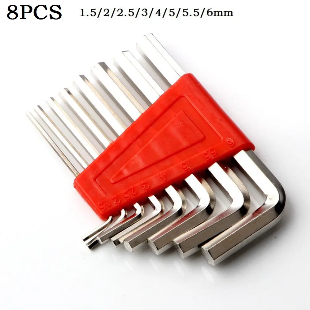 8Pcs 1.5-5mm Allen Key Nickel Plated Hexagonal Wrench Metric L Type Short Hex Key Double End Set For Repair Bicycles
8Pcs 1.5-5mm Allen Key Nickel Plated Hexagonal Wrench Metric L Type Short Hex Key Double End Set For Repair Bicycles