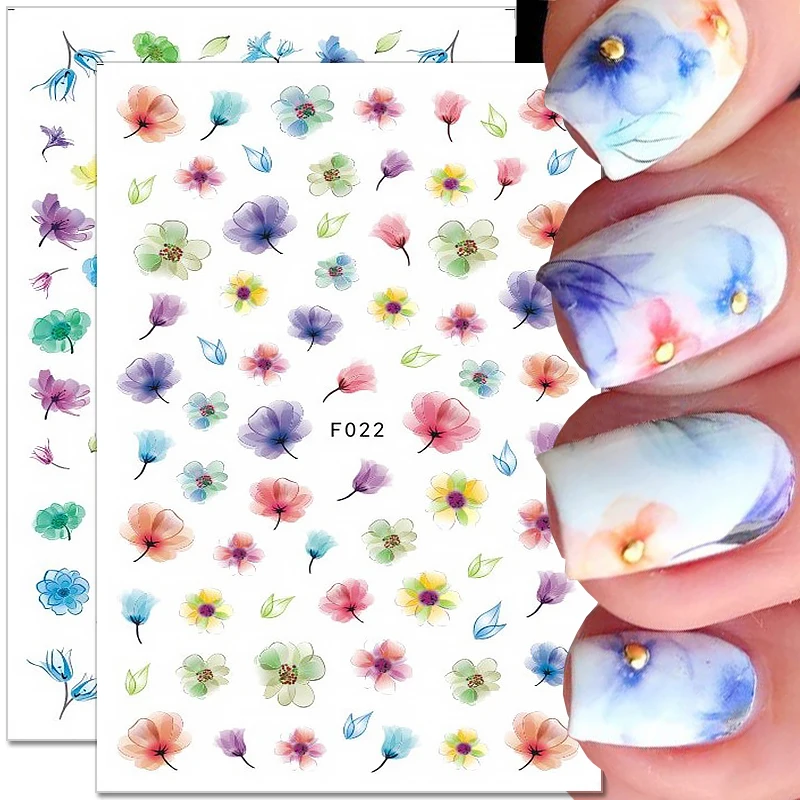Watercolor Flower Pattern Nail Sticker Bloom Colorful Flowers Nail Decals Self-Adhesive Slider Nail Art Decoration Nail Tools
Watercolor Flower Pattern Nail Sticker Bloom Colorful Flowers Nail Decals Self-Adhesive Slider Nail Art Decoration Nail Tools